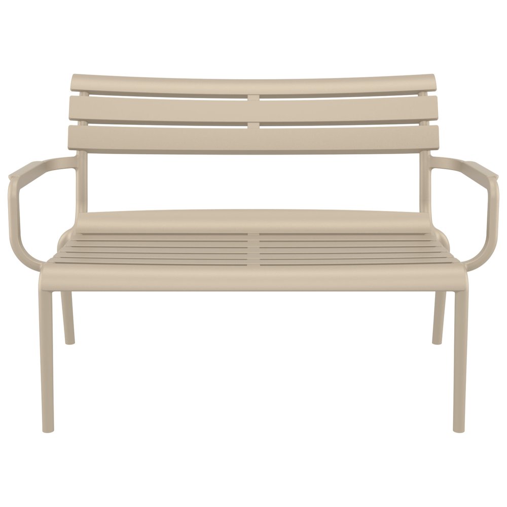 Paris Outdoor Bench Taupe. Picture 3