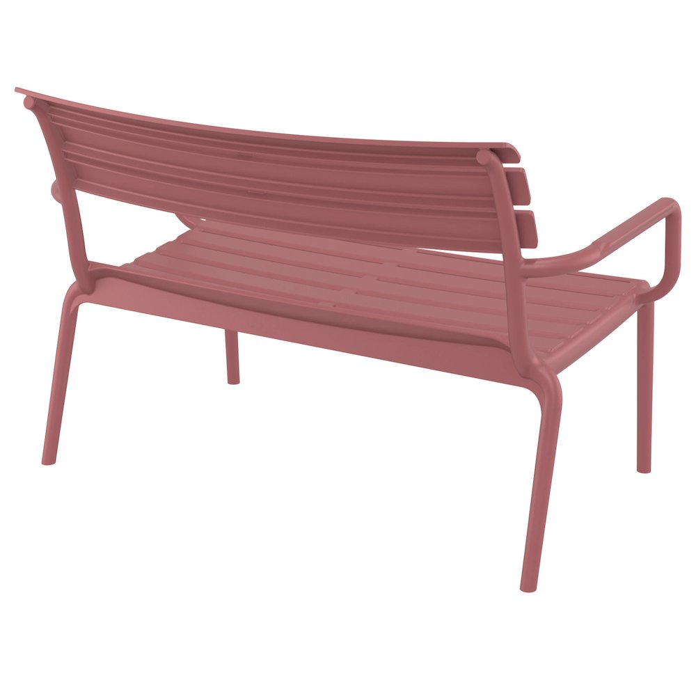 Paris Outdoor Bench Marsala. Picture 5