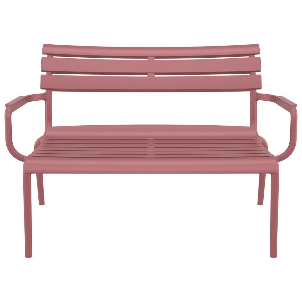 Paris Outdoor Bench Marsala. Picture 3