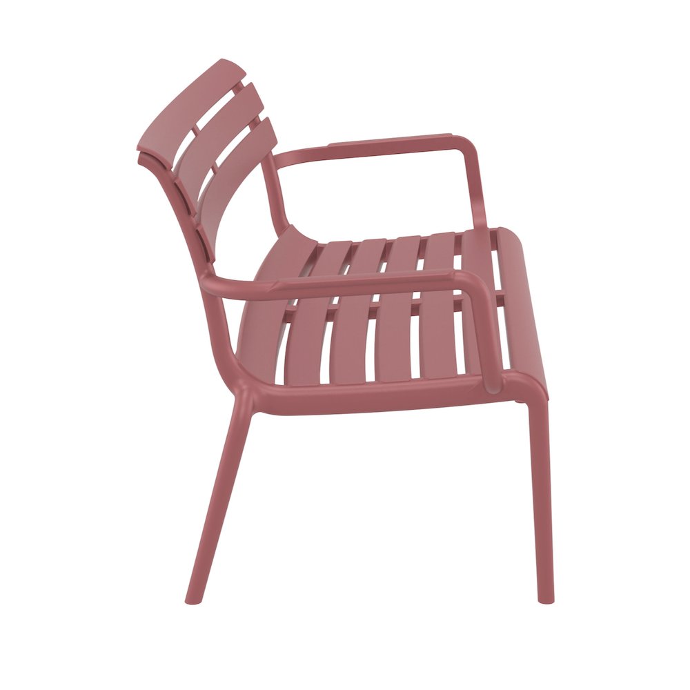 Paris Outdoor Bench Marsala. Picture 2