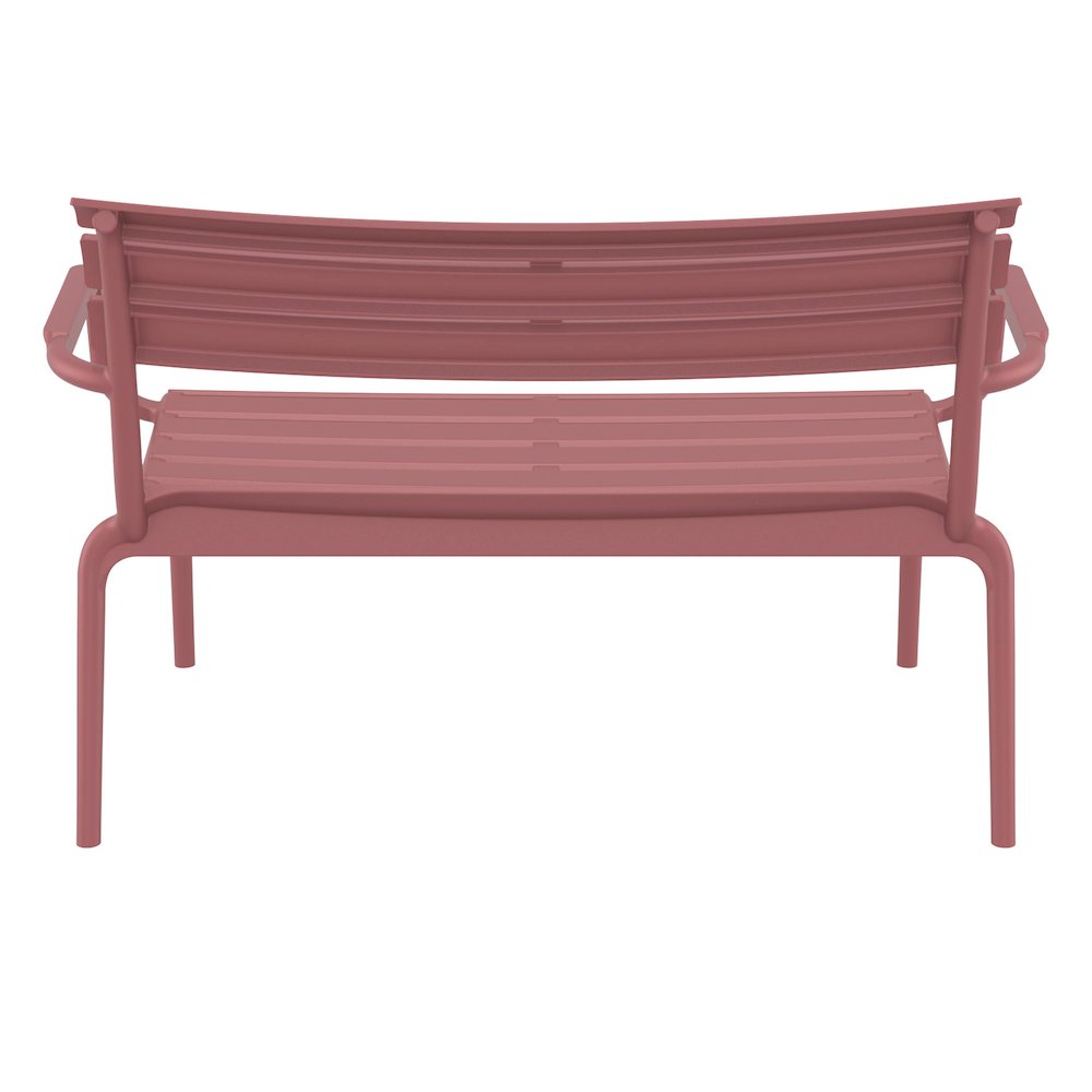 Paris Outdoor Bench Marsala. Picture 4