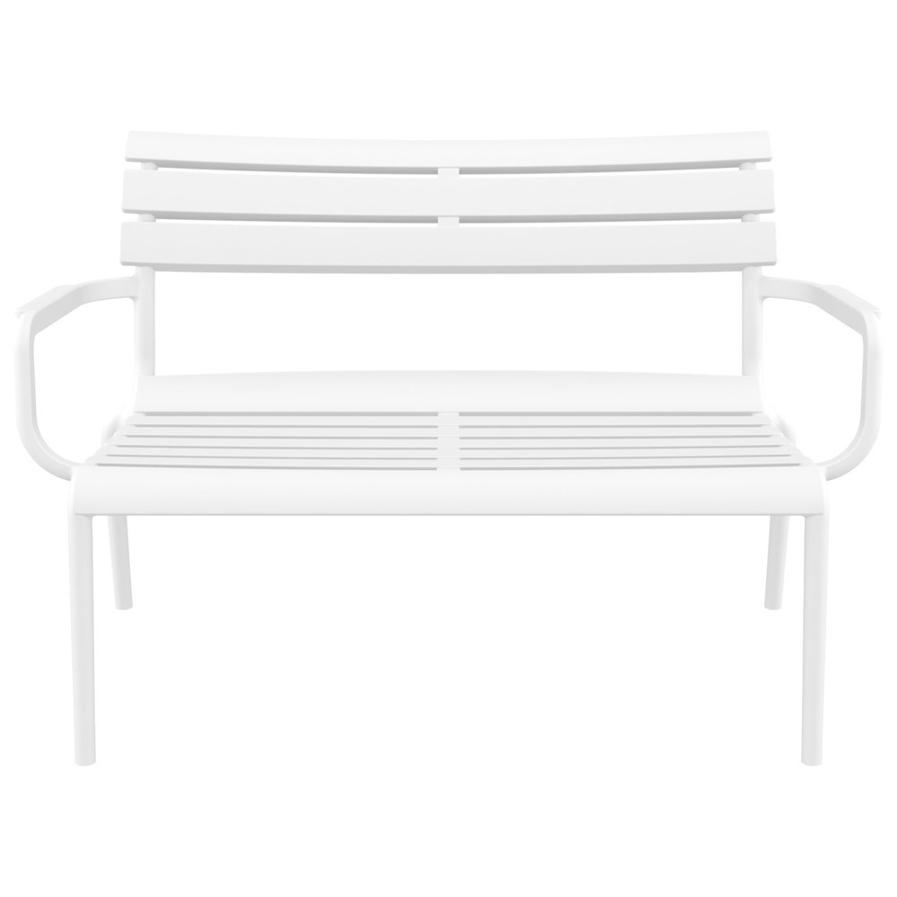 Paris Outdoor Bench White. Picture 5