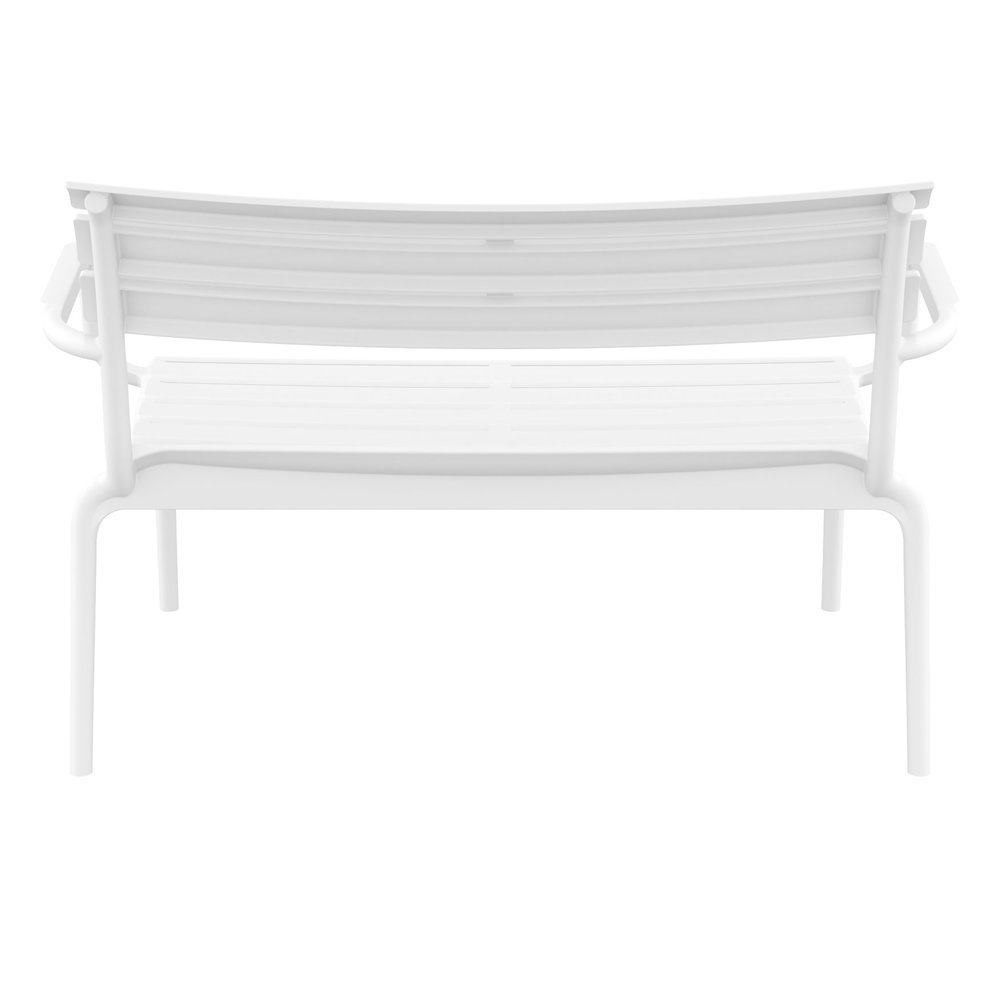 Paris Outdoor Bench White. Picture 3