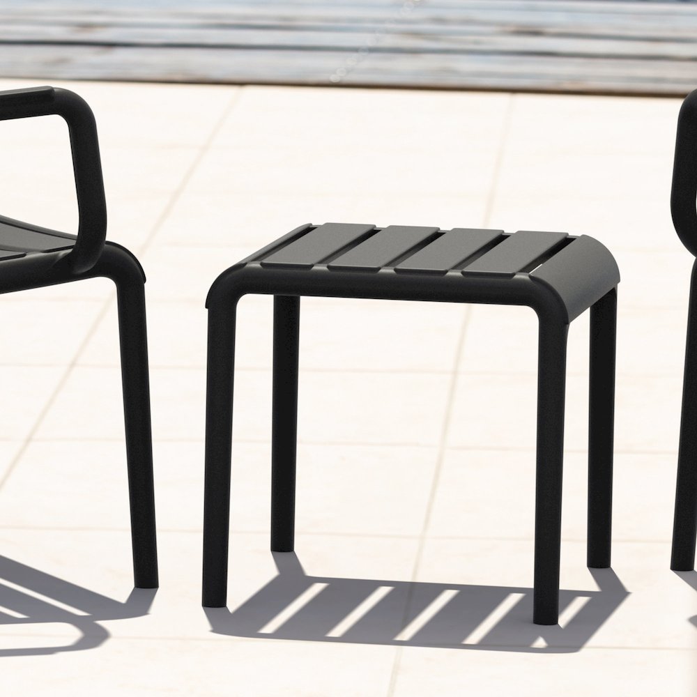 Paris Outdoor Side Table Black. Picture 5