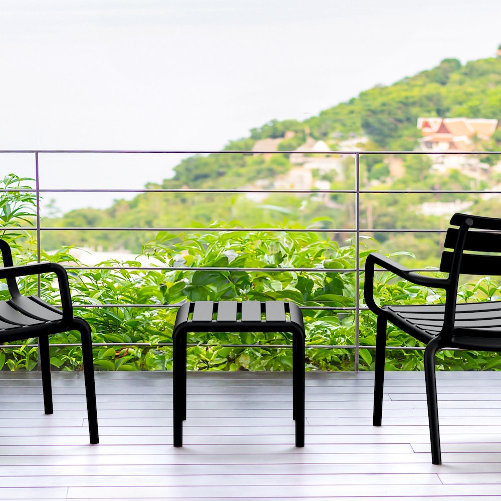 Paris Outdoor Side Table Black. Picture 4
