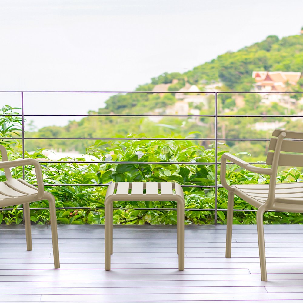 Paris Outdoor Side Table Taupe. Picture 4
