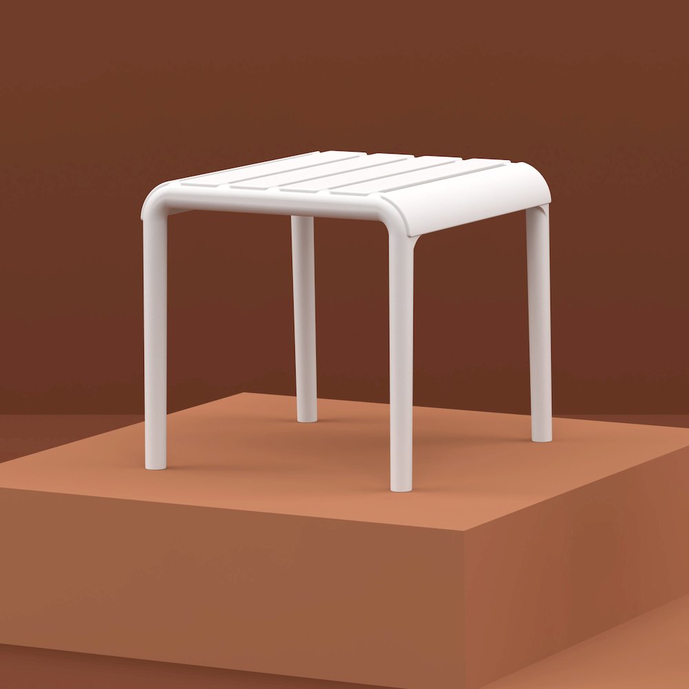 Paris Outdoor Side Table White. Picture 5