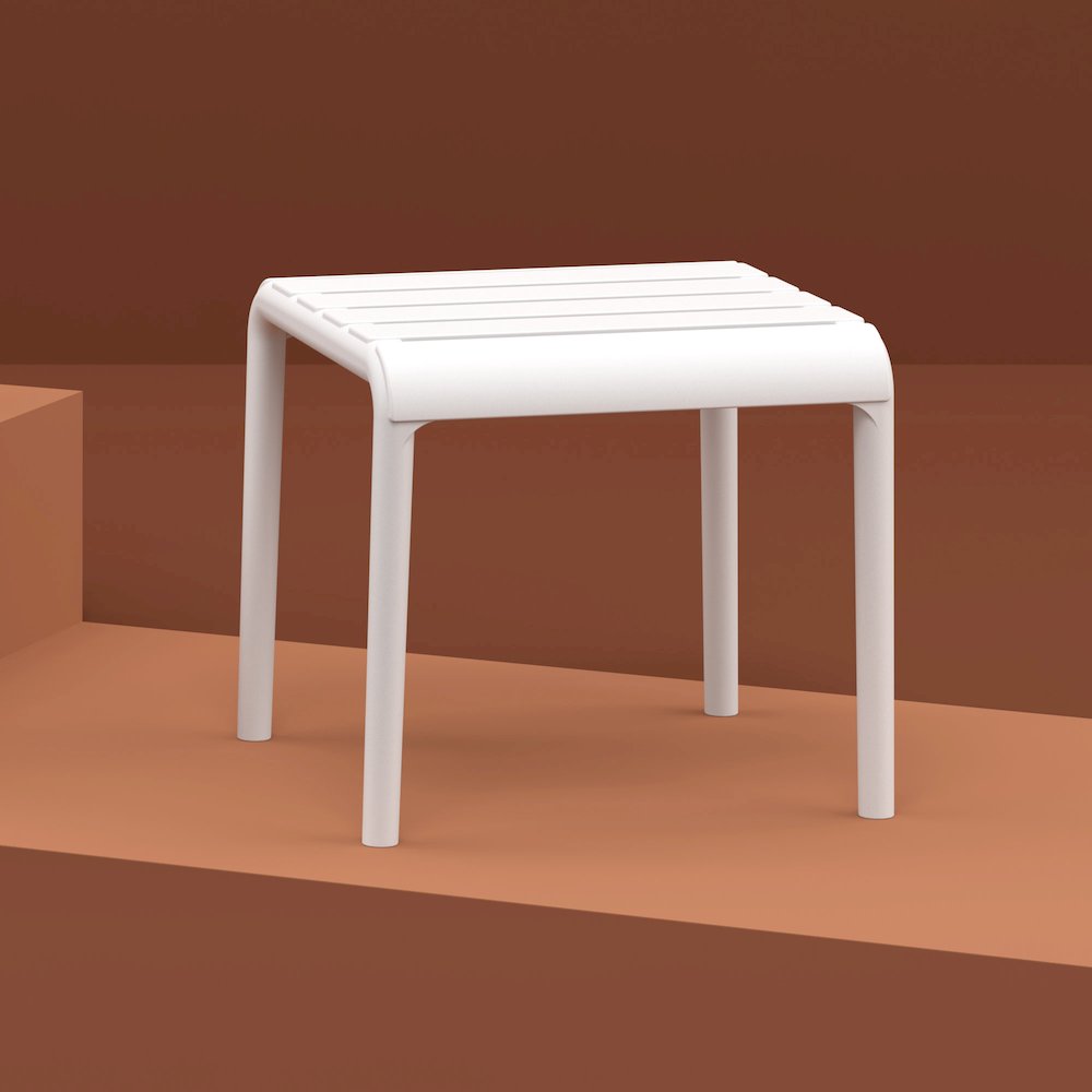 Paris Outdoor Side Table White. Picture 6