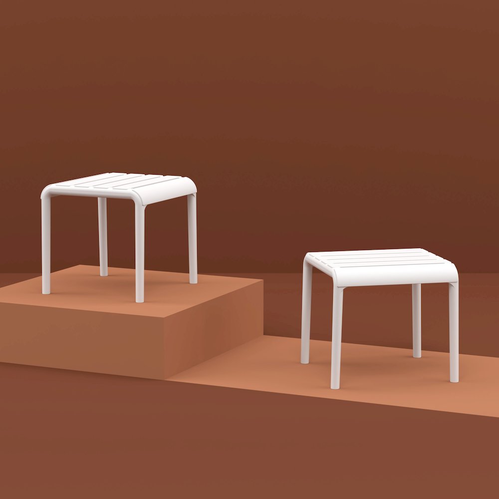 Paris Outdoor Side Table White. Picture 8