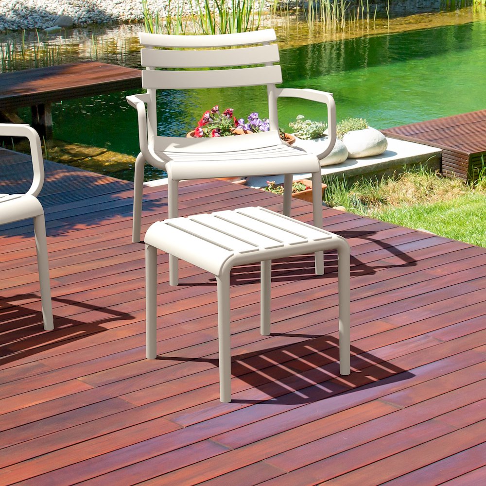 Paris Outdoor Side Table White. Picture 7