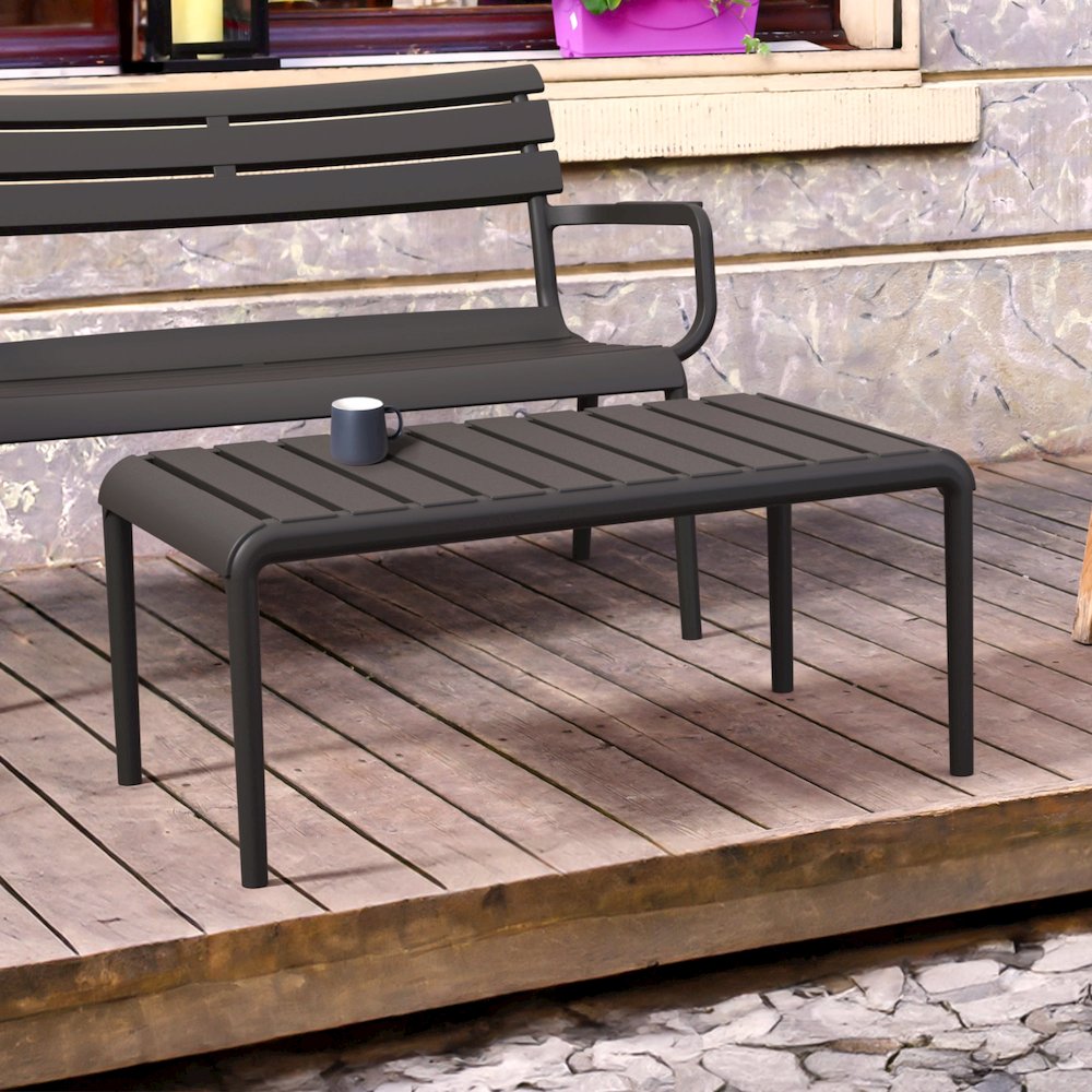 Paris Outdoor Coffee Table Black. Picture 5
