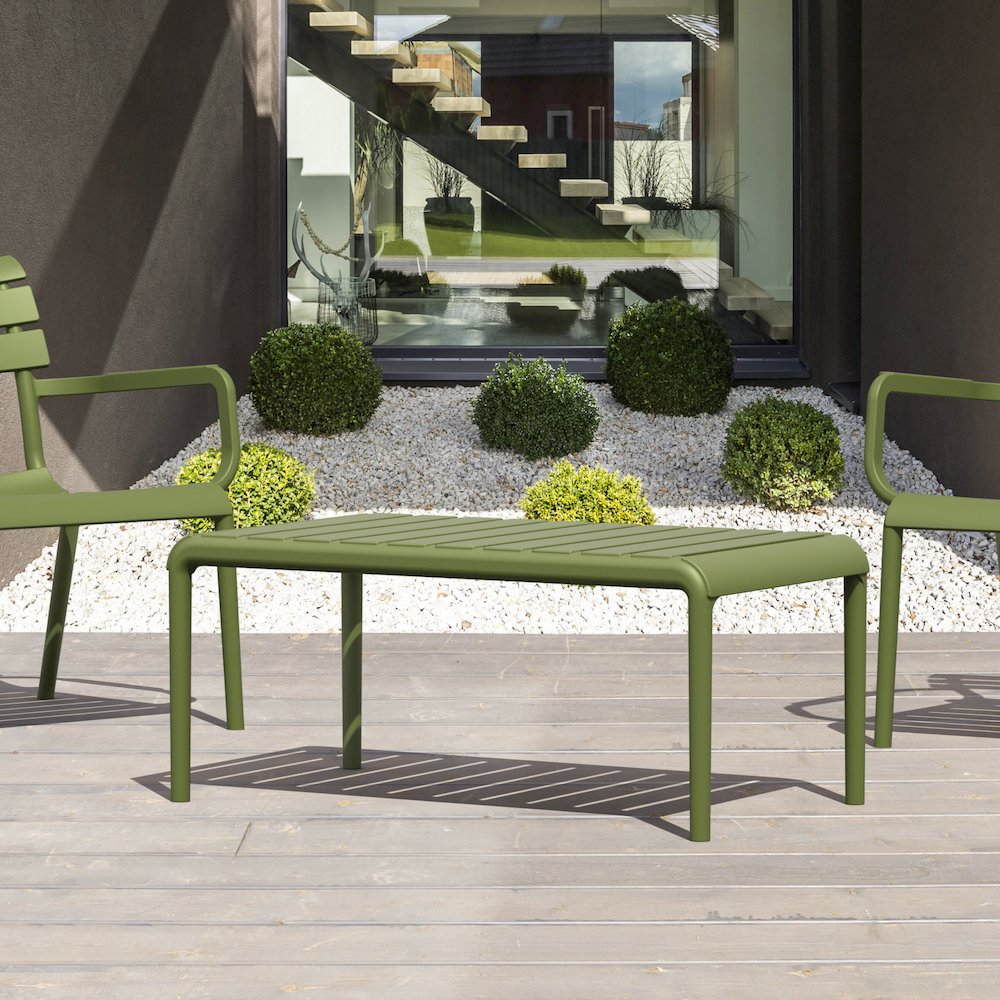 Paris Outdoor Coffee Table Olive Green. Picture 5