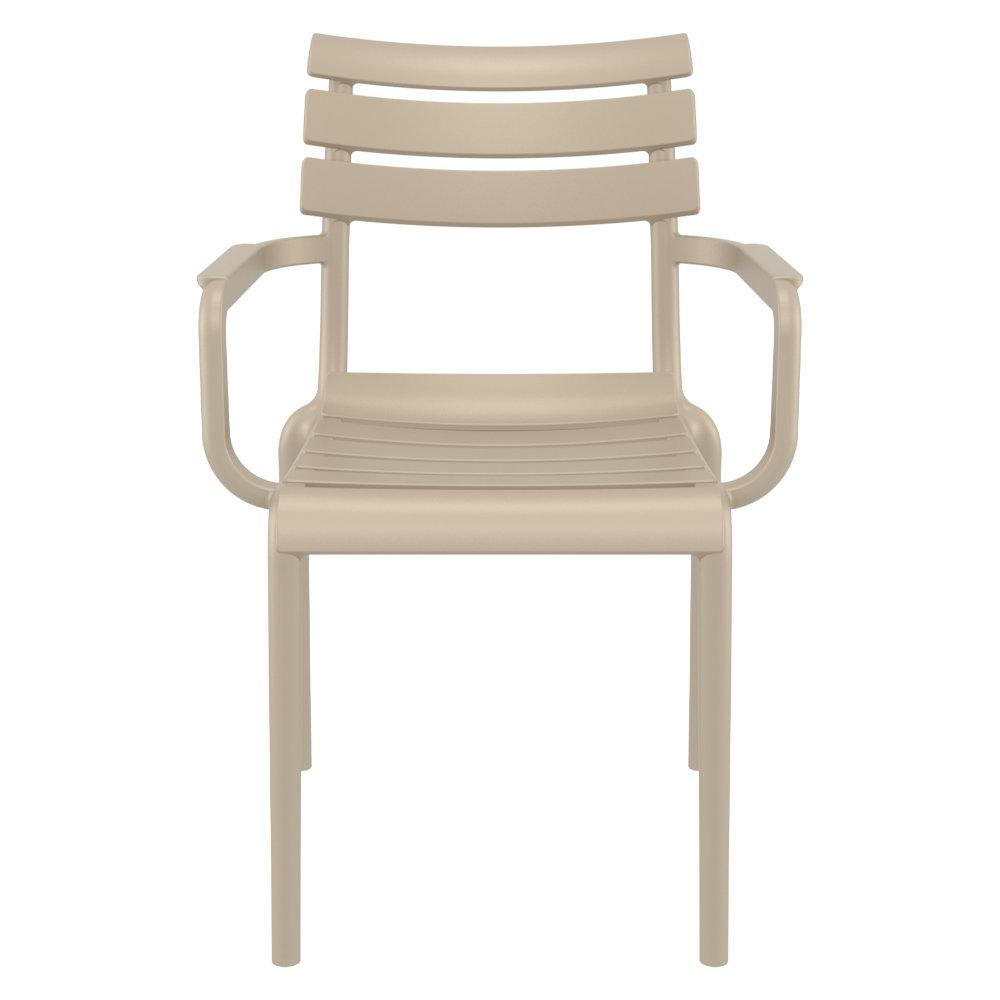 Paris Resin Outdoor Arm Chair Taupe. Picture 4