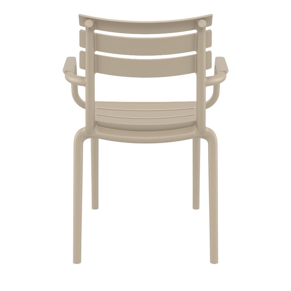 Paris Resin Outdoor Arm Chair Taupe. Picture 5