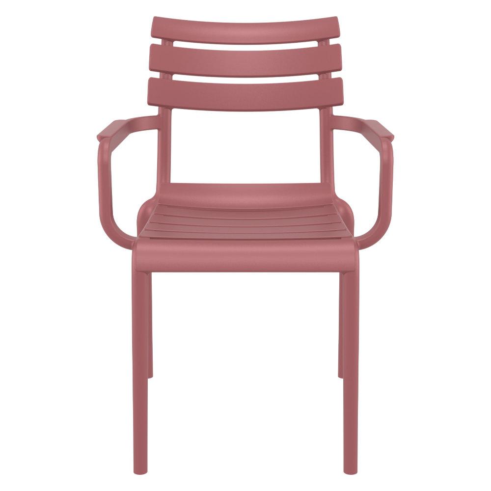 Paris Resin Outdoor Arm Chair Marsala (pack of 2). Picture 4