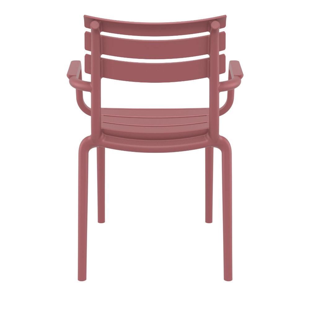 Paris Resin Outdoor Arm Chair Marsala (pack of 2). Picture 9