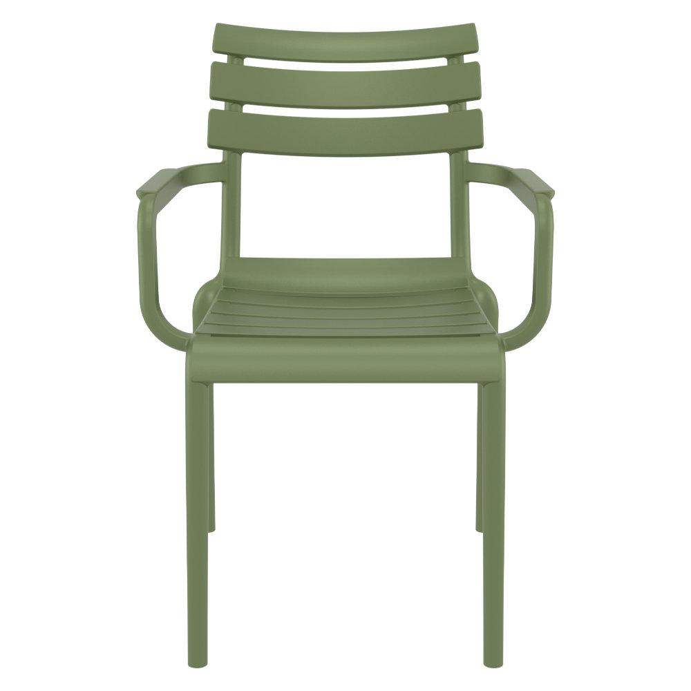 Paris Resin Outdoor Arm Chair Olive Green (pack of 2). Picture 4