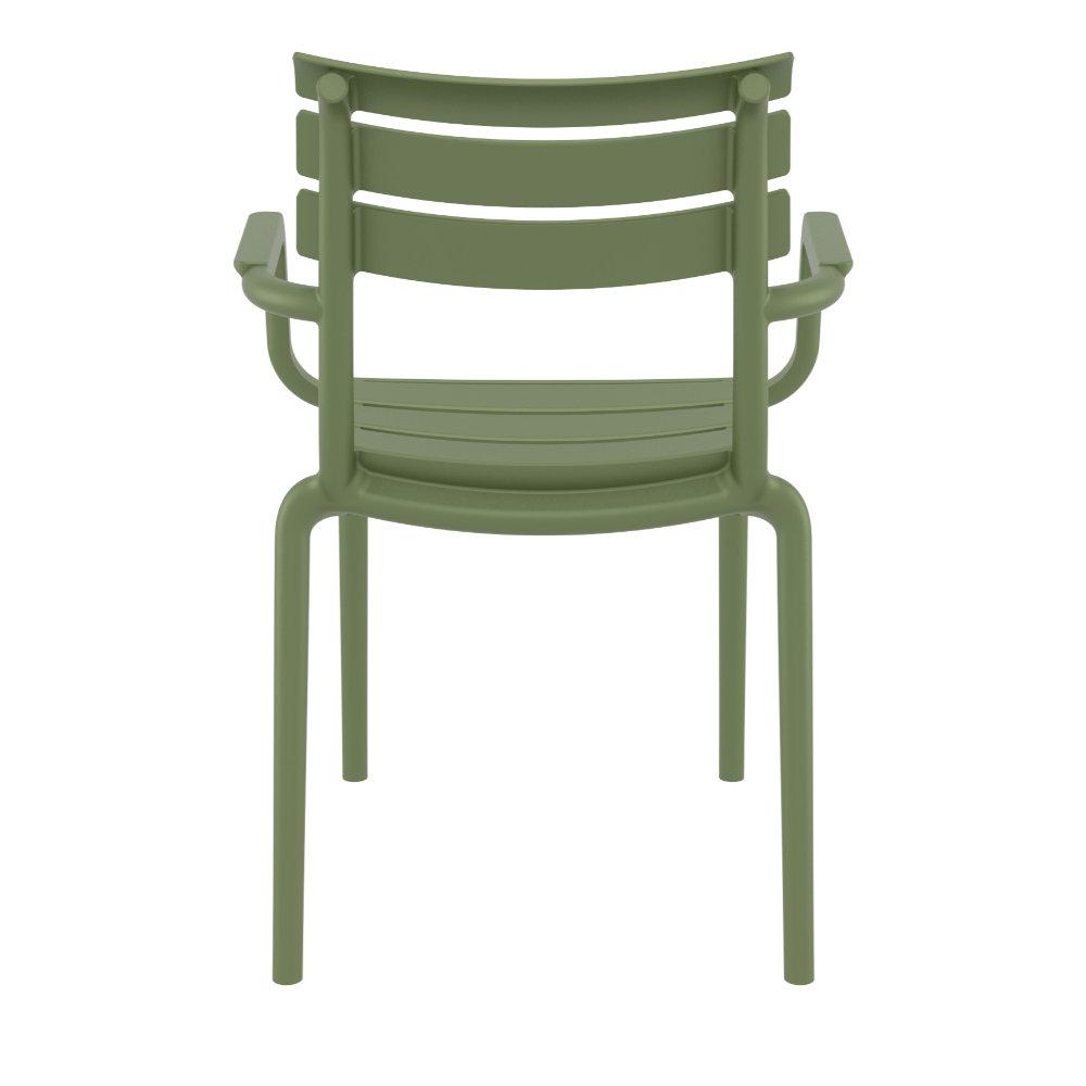 Paris Resin Outdoor Arm Chair Olive Green (pack of 2). Picture 5
