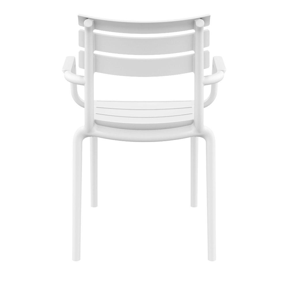 Paris Resin Outdoor Arm Chair White. Picture 5