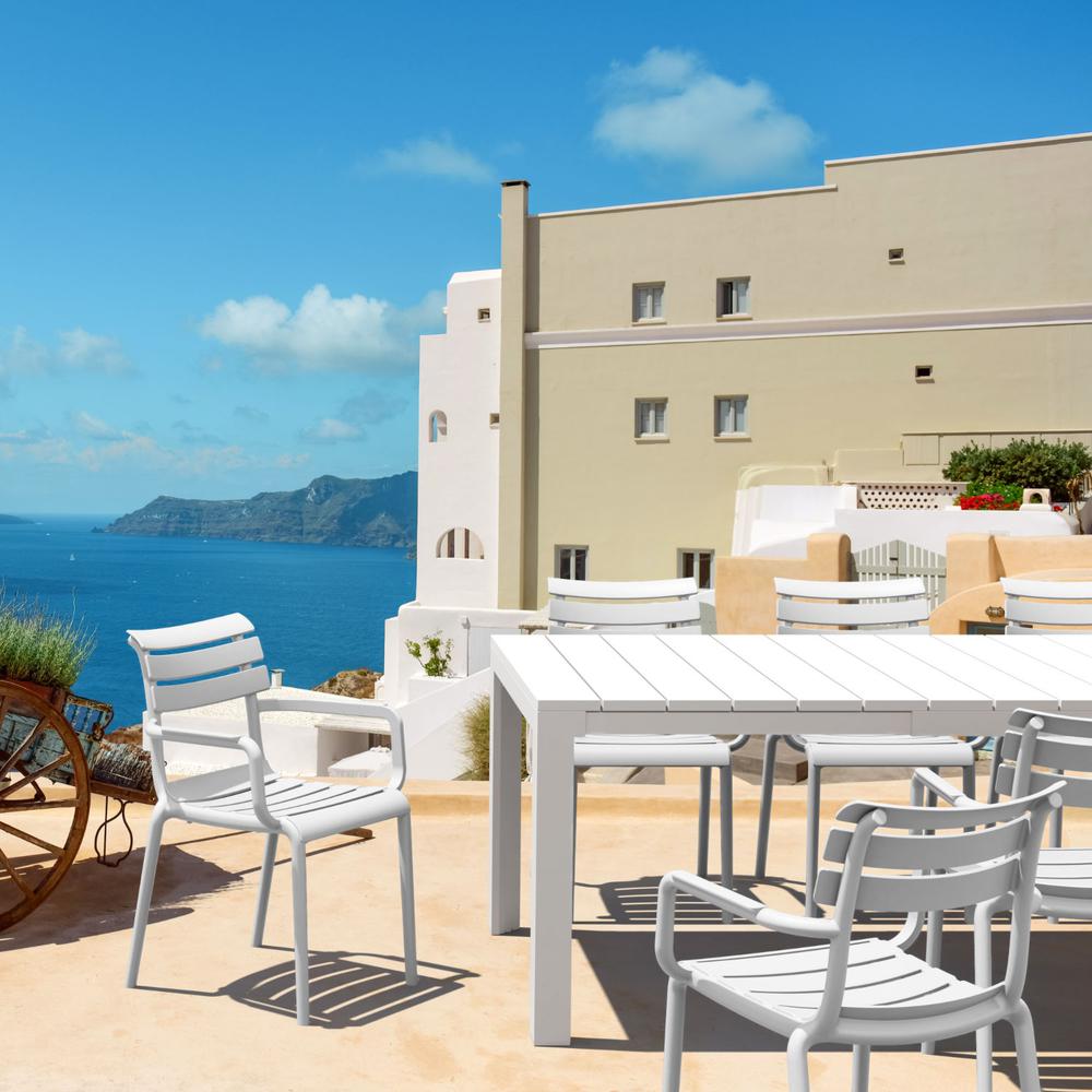 Paris Resin Outdoor Arm Chair White. Picture 7