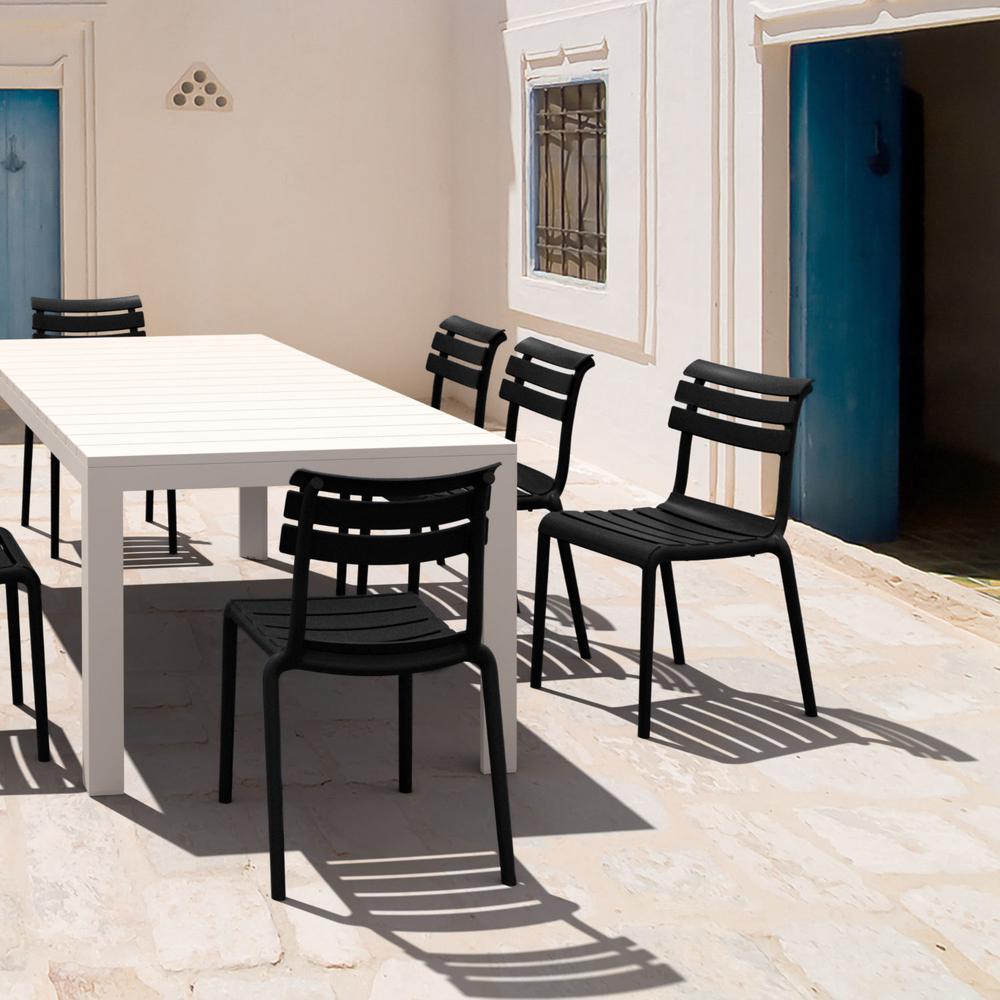 Helen Resin Outdoor Chair Black. Picture 8