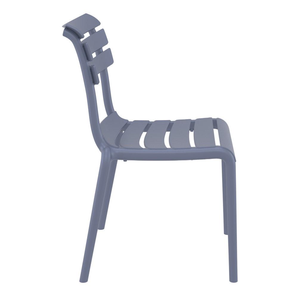 Helen Resin Outdoor Chair Dark Gray (Set of 2). Picture 3
