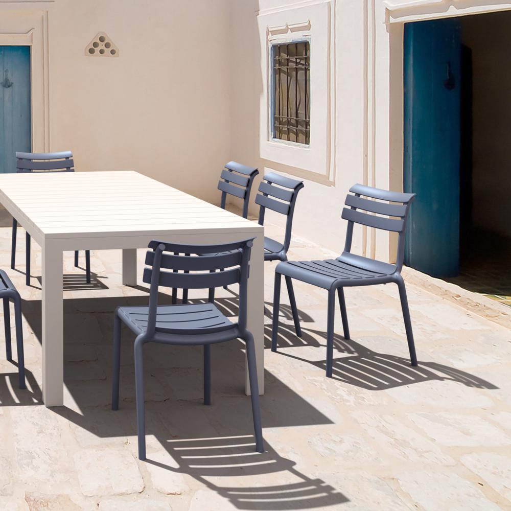 Helen Resin Outdoor Chair Dark Gray (Set of 2). Picture 7