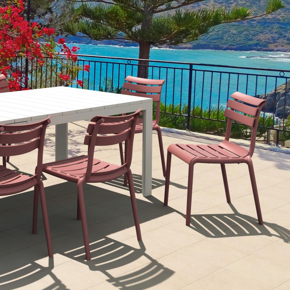 Helen Resin Outdoor Chair Marsala. Picture 11