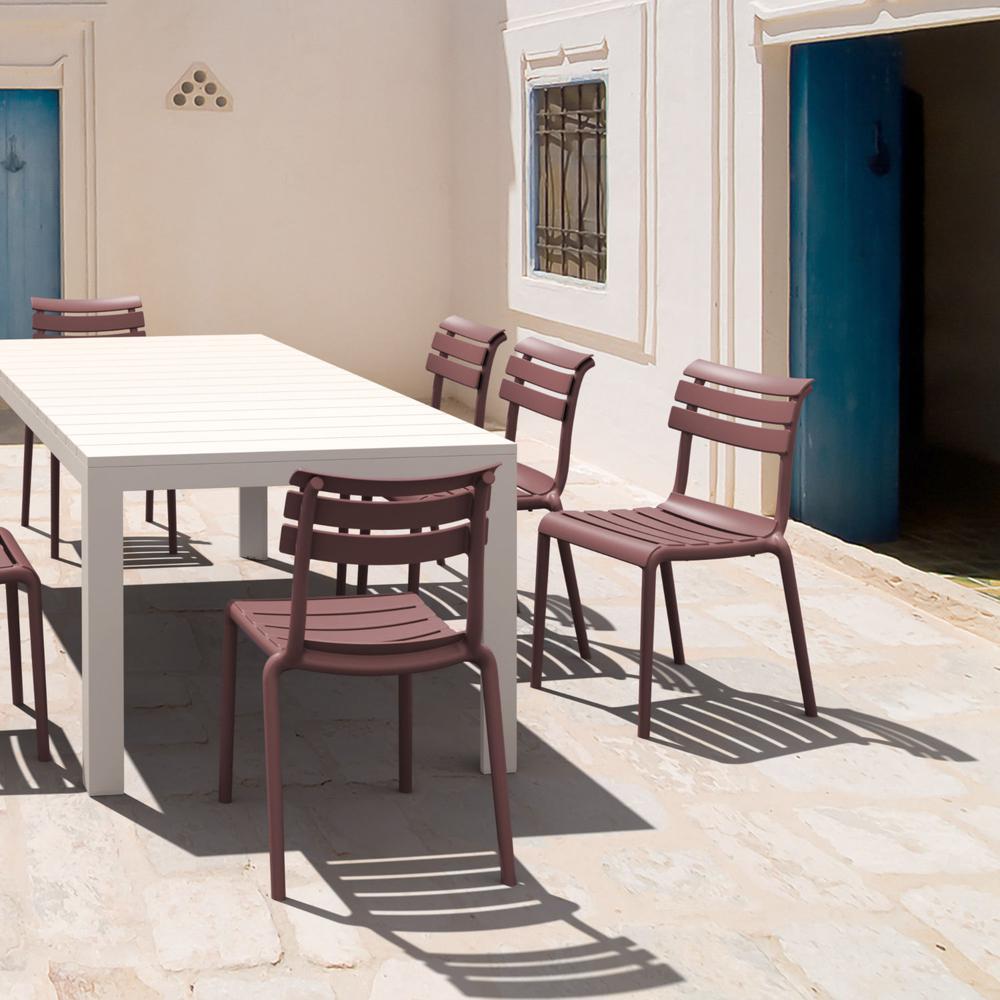 Helen Resin Outdoor Chair Marsala. Picture 8