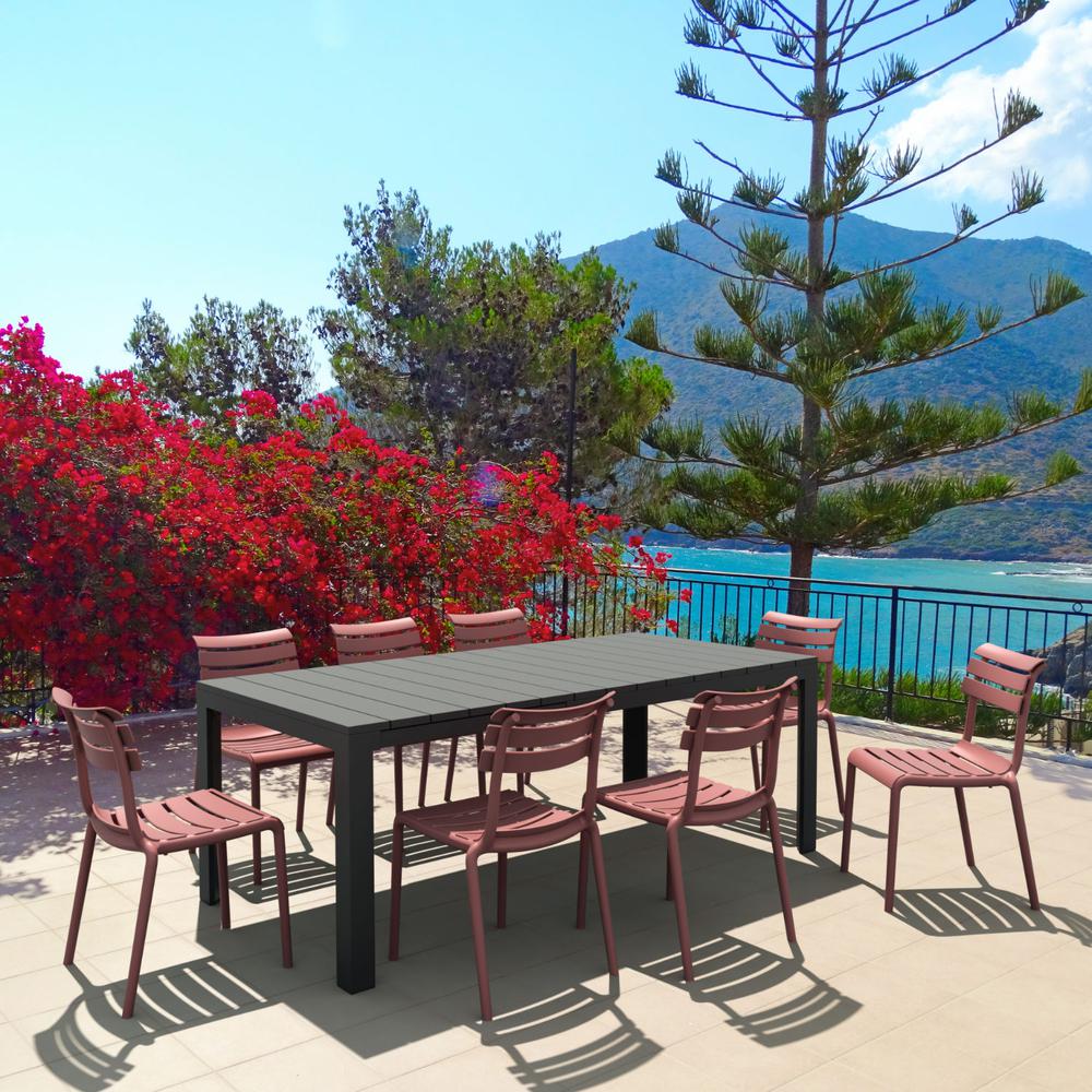 Helen Resin Outdoor Chair Marsala. Picture 9