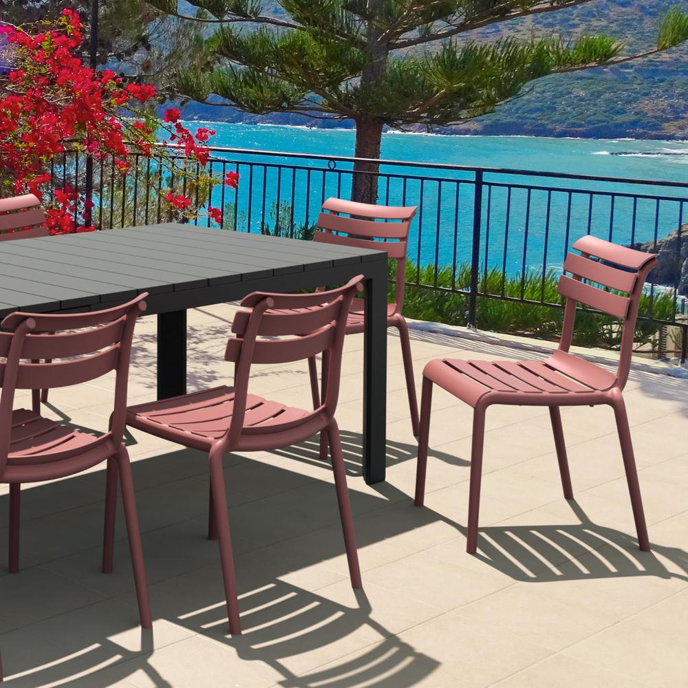 Helen Resin Outdoor Chair Marsala. Picture 10