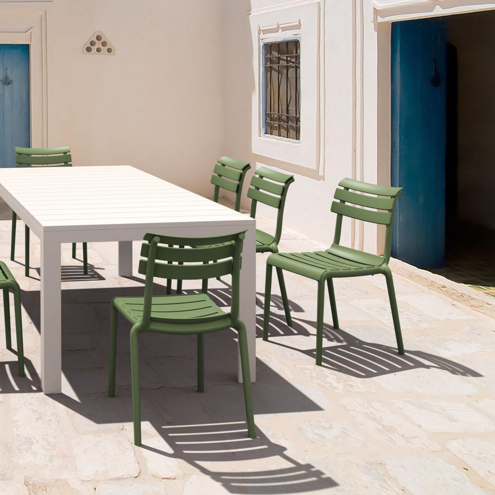 Helen Resin Outdoor Chair Olive Green. Picture 7