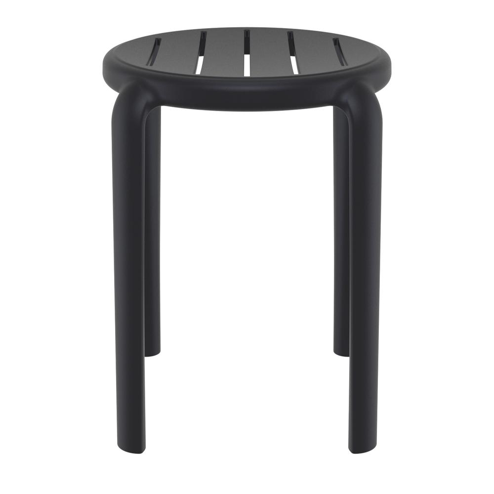 Tom Resin Dining Stool Black. Picture 2