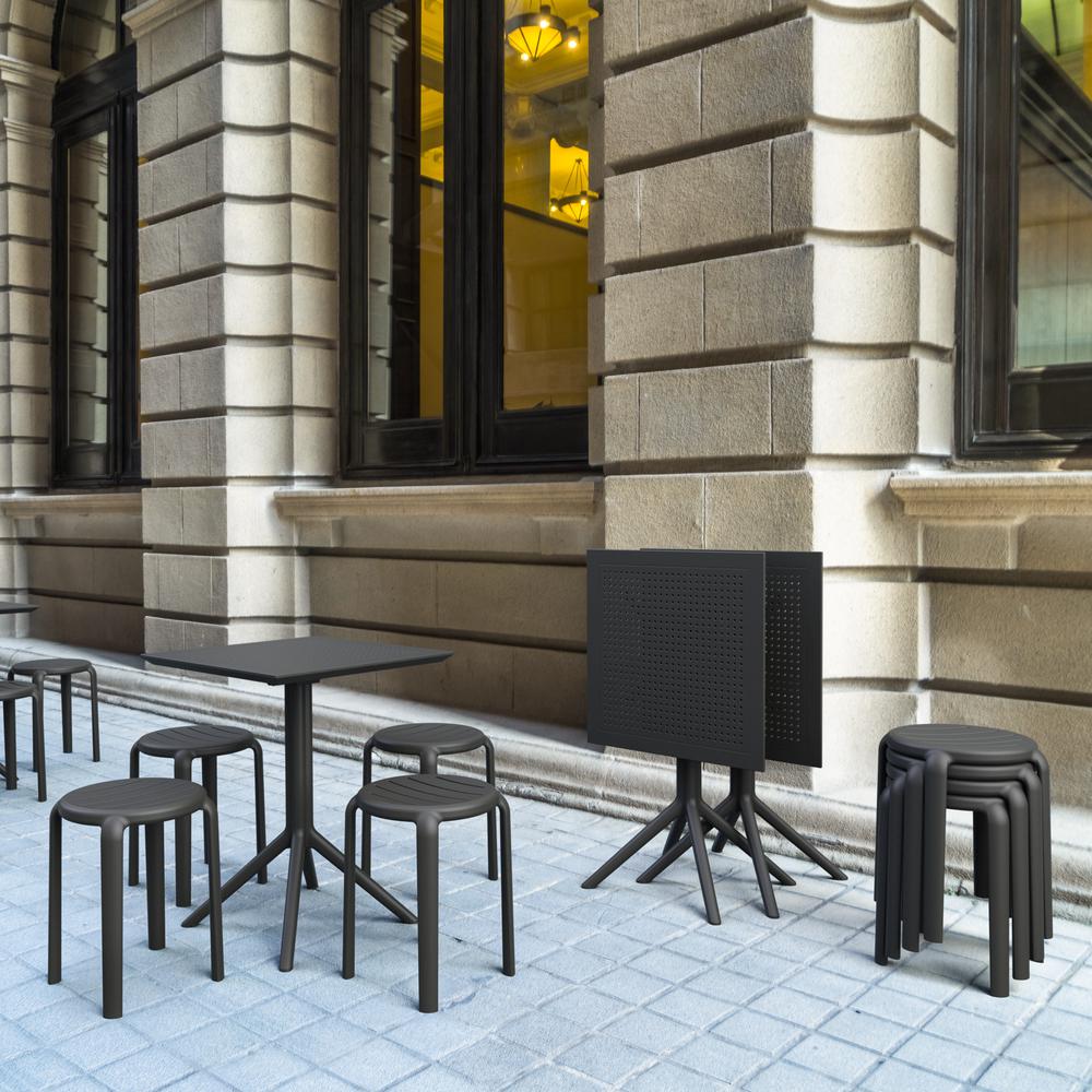 Tom Resin Dining Stool Black. Picture 7