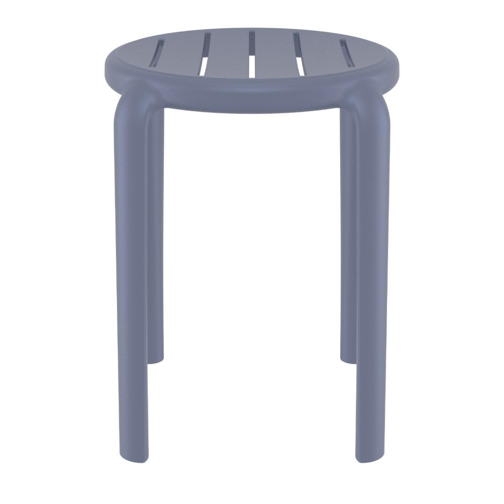 Tom Resin Dining Stool Dark Gray. Picture 2