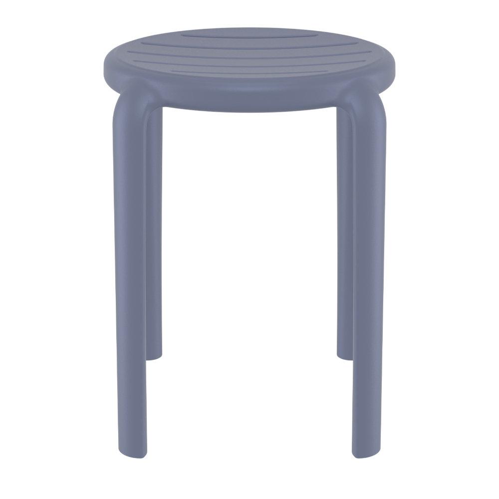 Tom Resin Dining Stool Dark Gray. Picture 3