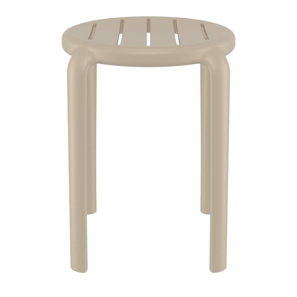 Tom Resin Dining Stool Taupe. Picture 2