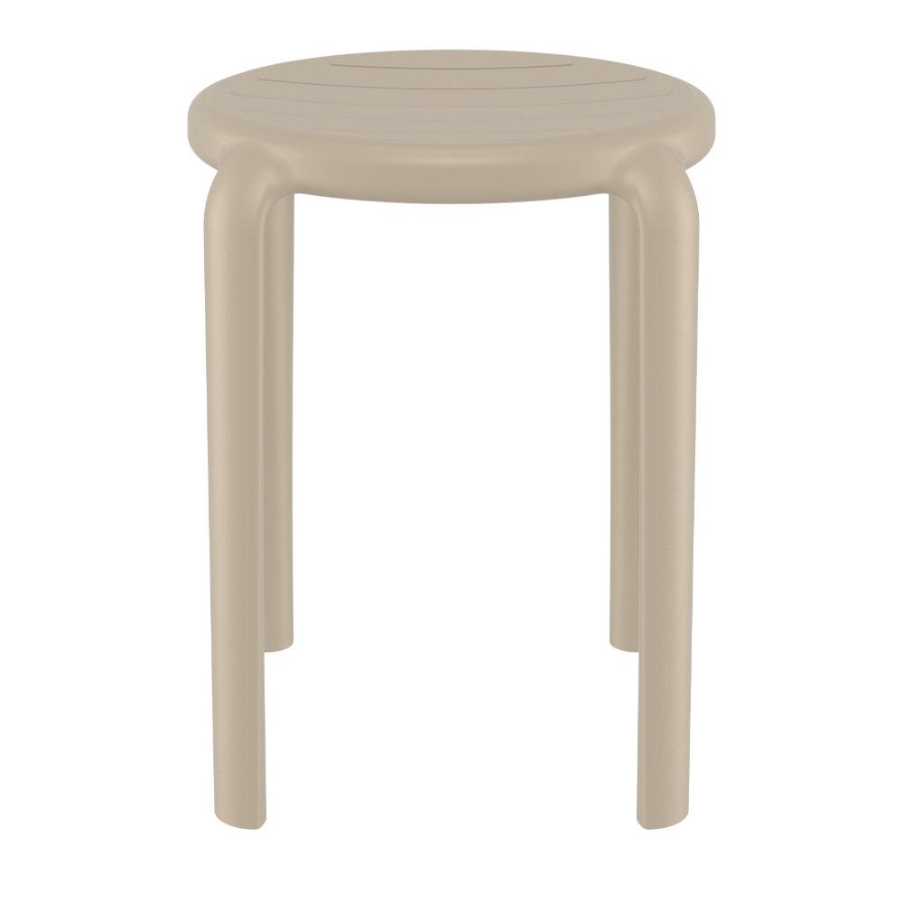 Tom Resin Dining Stool Taupe. Picture 3