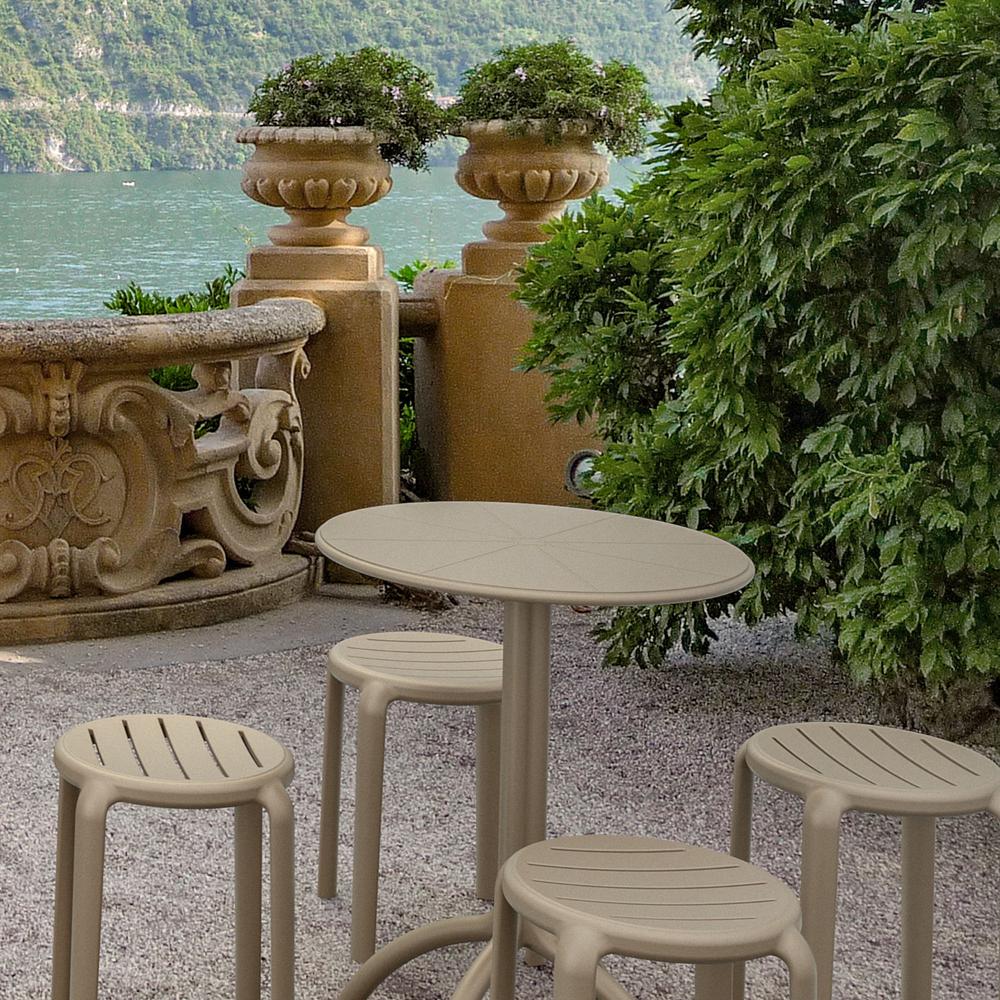 Tom Resin Dining Stool Taupe. Picture 5