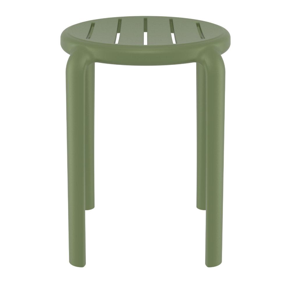 Tom Resin Dining Stool Olive Green. Picture 2