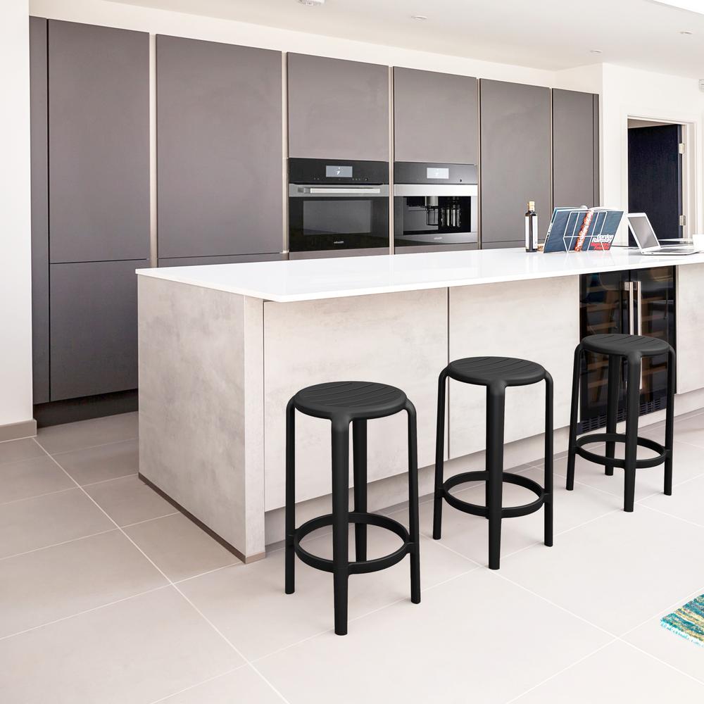 Tom Resin Counter Stool Black. Picture 5