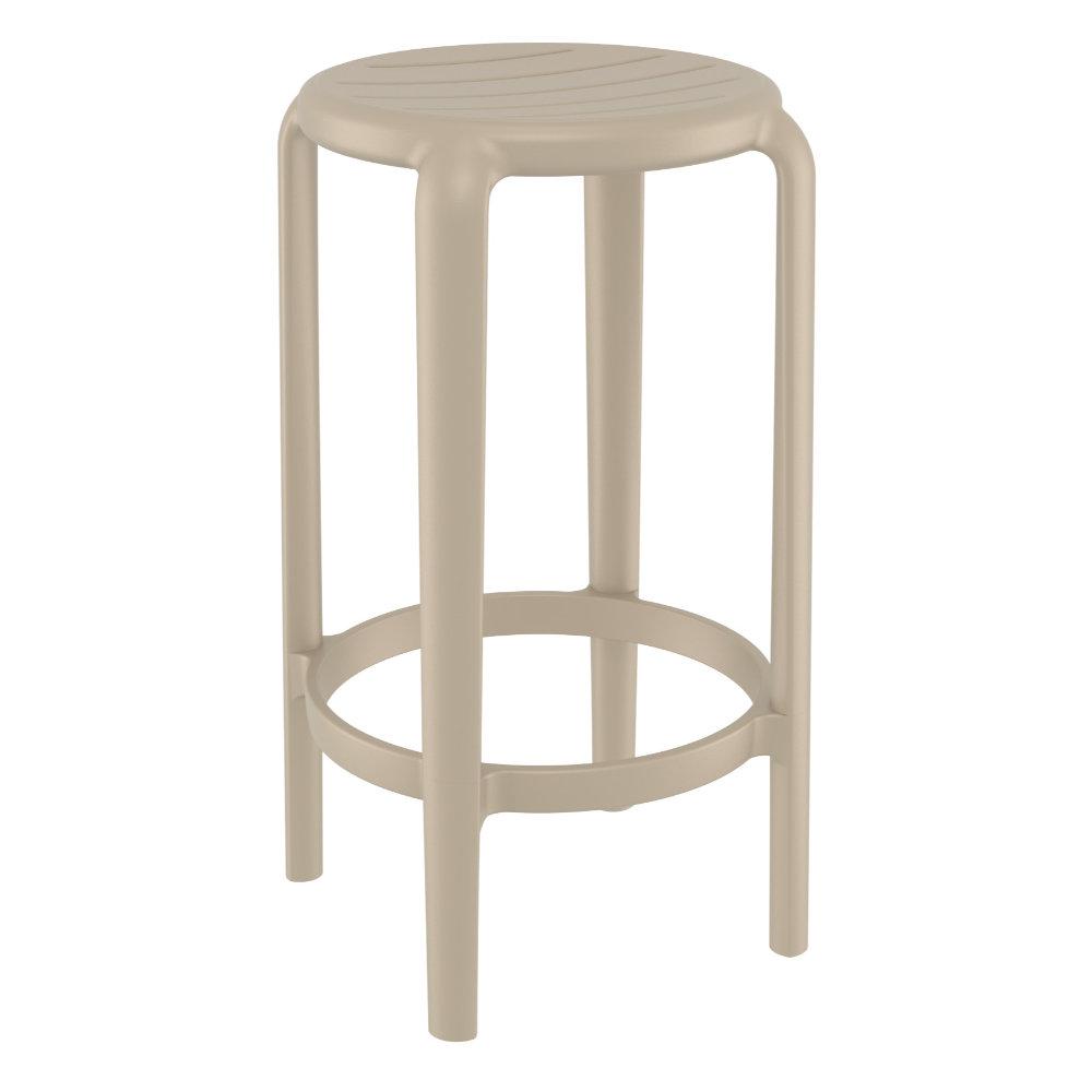 Tom Resin Counter Stool Taupe. Picture 1