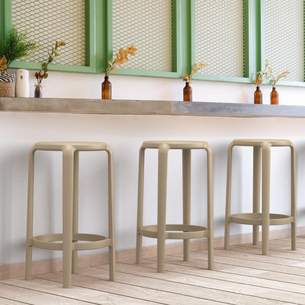 Tom Resin Counter Stool Taupe. Picture 5