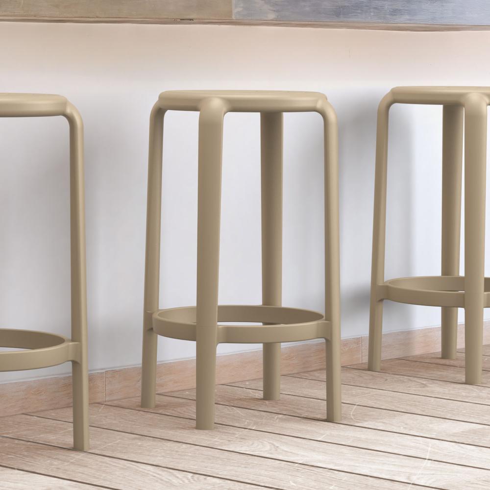 Tom Resin Counter Stool Taupe. Picture 6