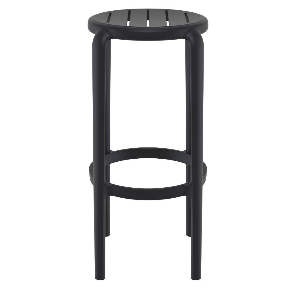 Tom Resin Bar Stool Black. Picture 2