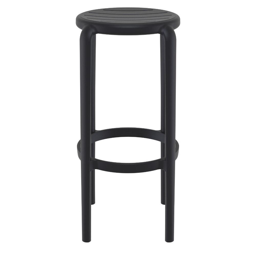 Tom Resin Bar Stool Black. Picture 3