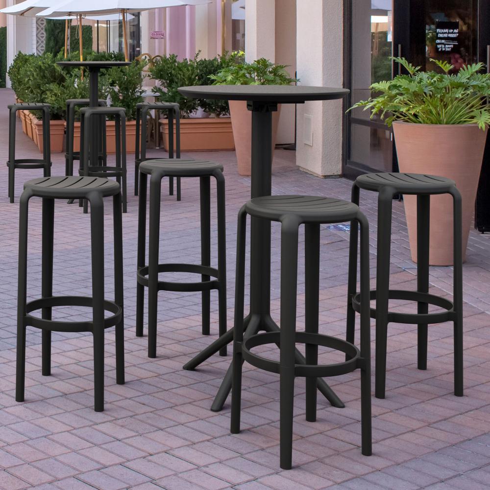 Tom Resin Bar Stool Black. Picture 6