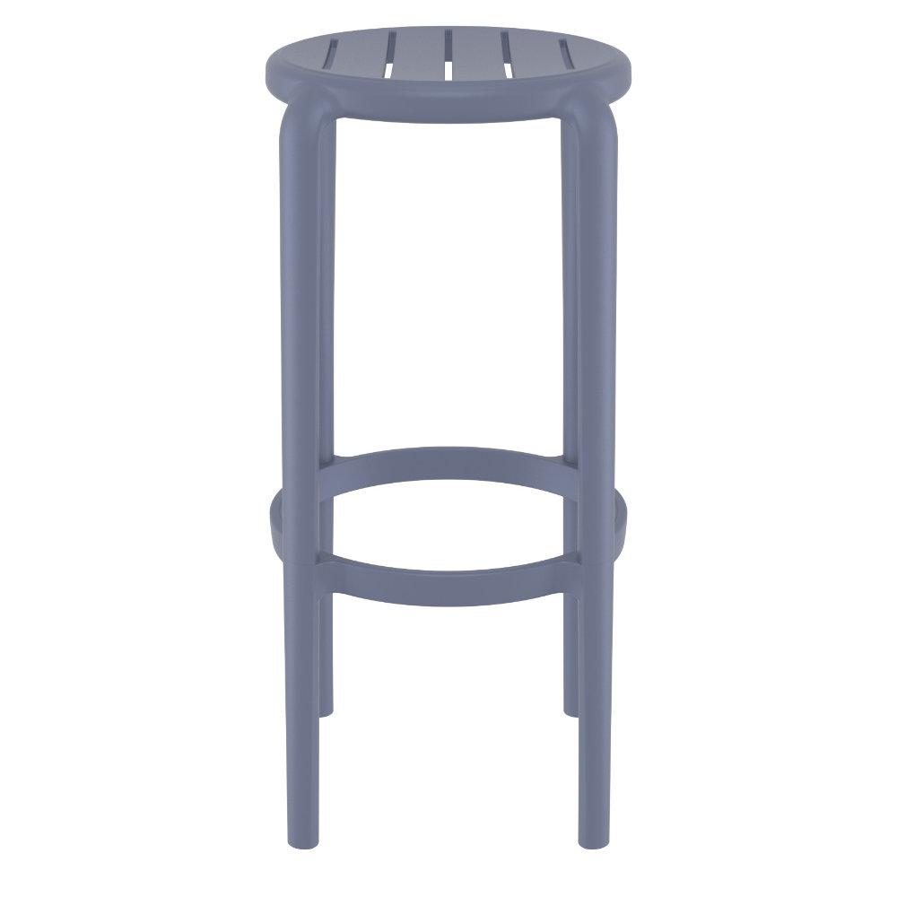 Tom Resin Bar Stool Dark Gray. Picture 2