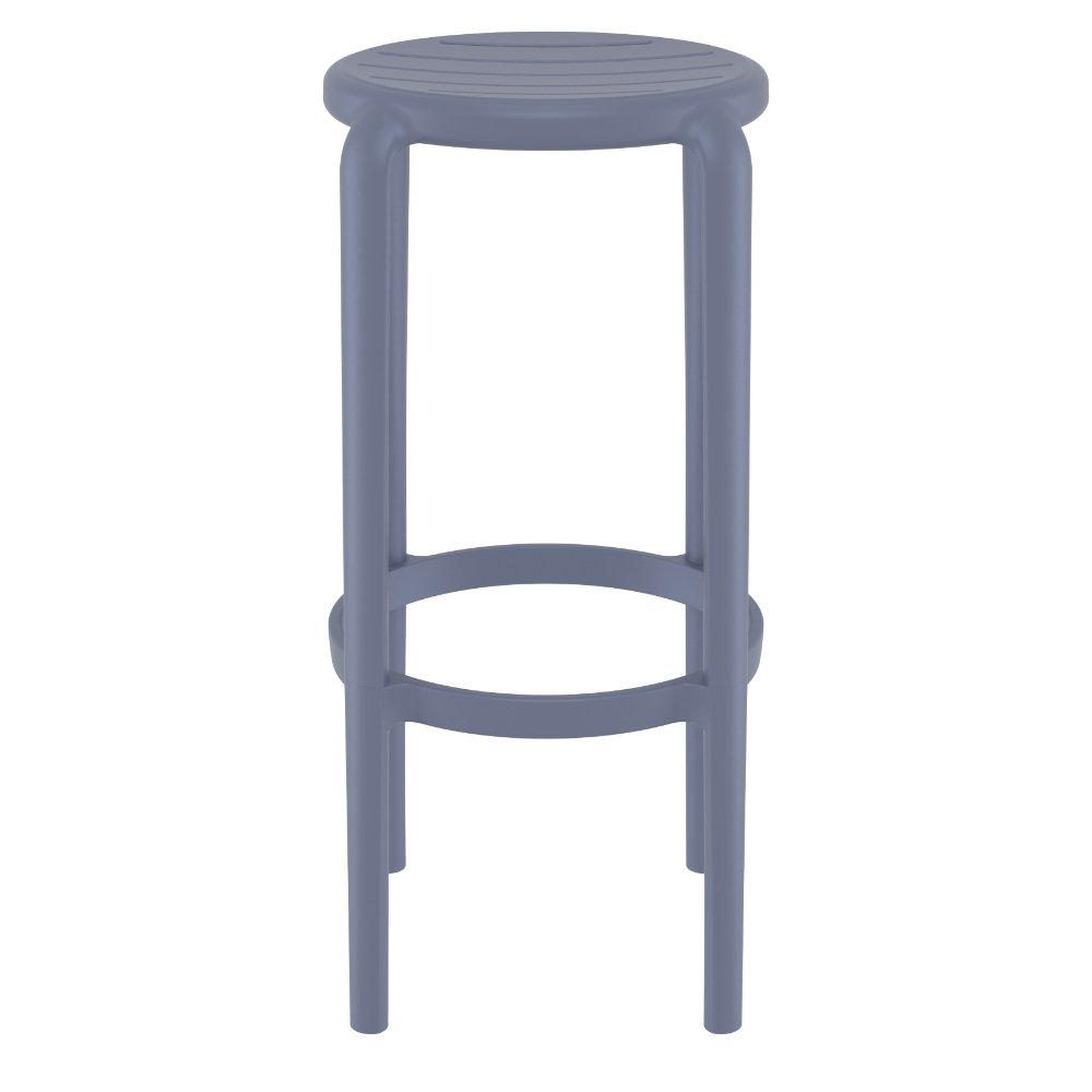 Tom Resin Bar Stool Dark Gray. Picture 3