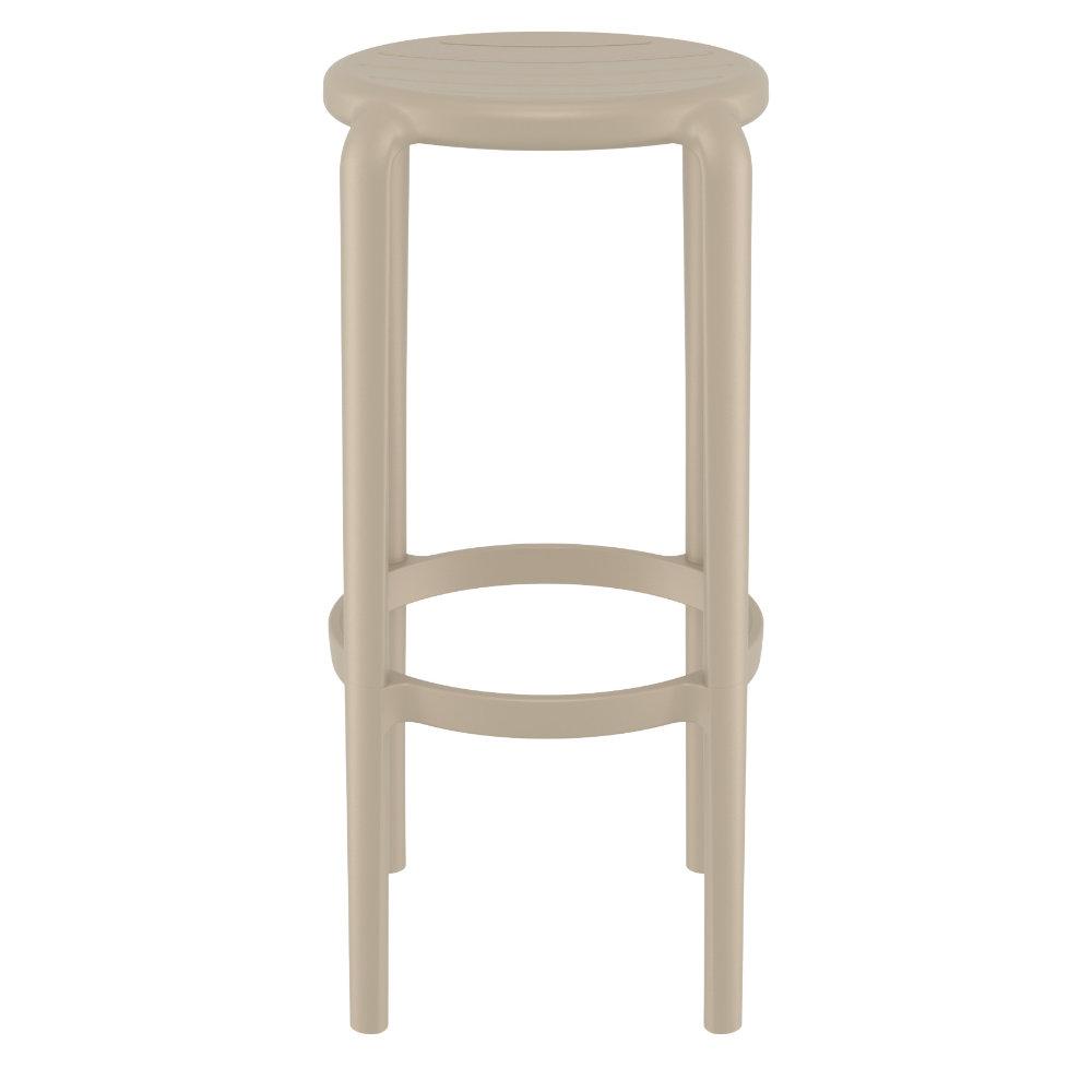 Tom Resin Bar Stool Taupe. Picture 3
